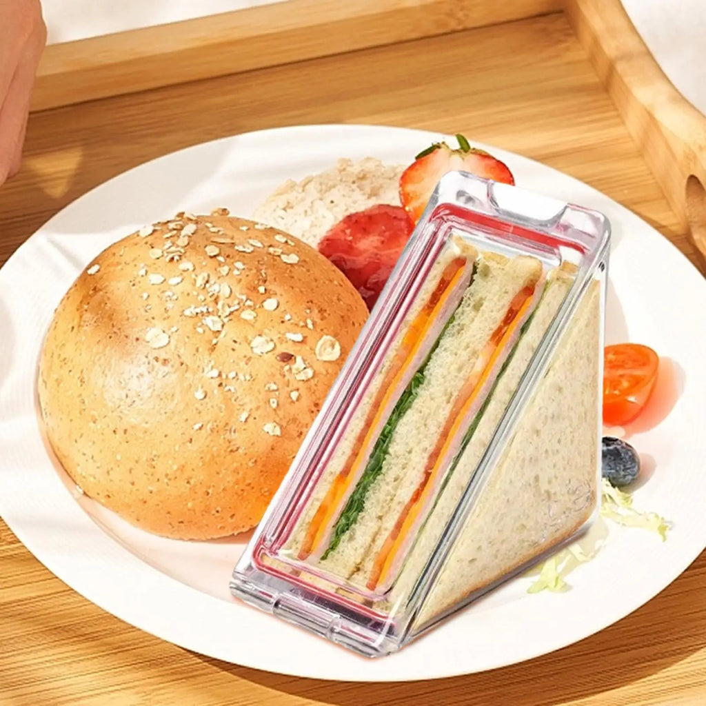 Triangular Sandwich Container – Airtight Portable Lunch Box Food Storage Container PLUSH