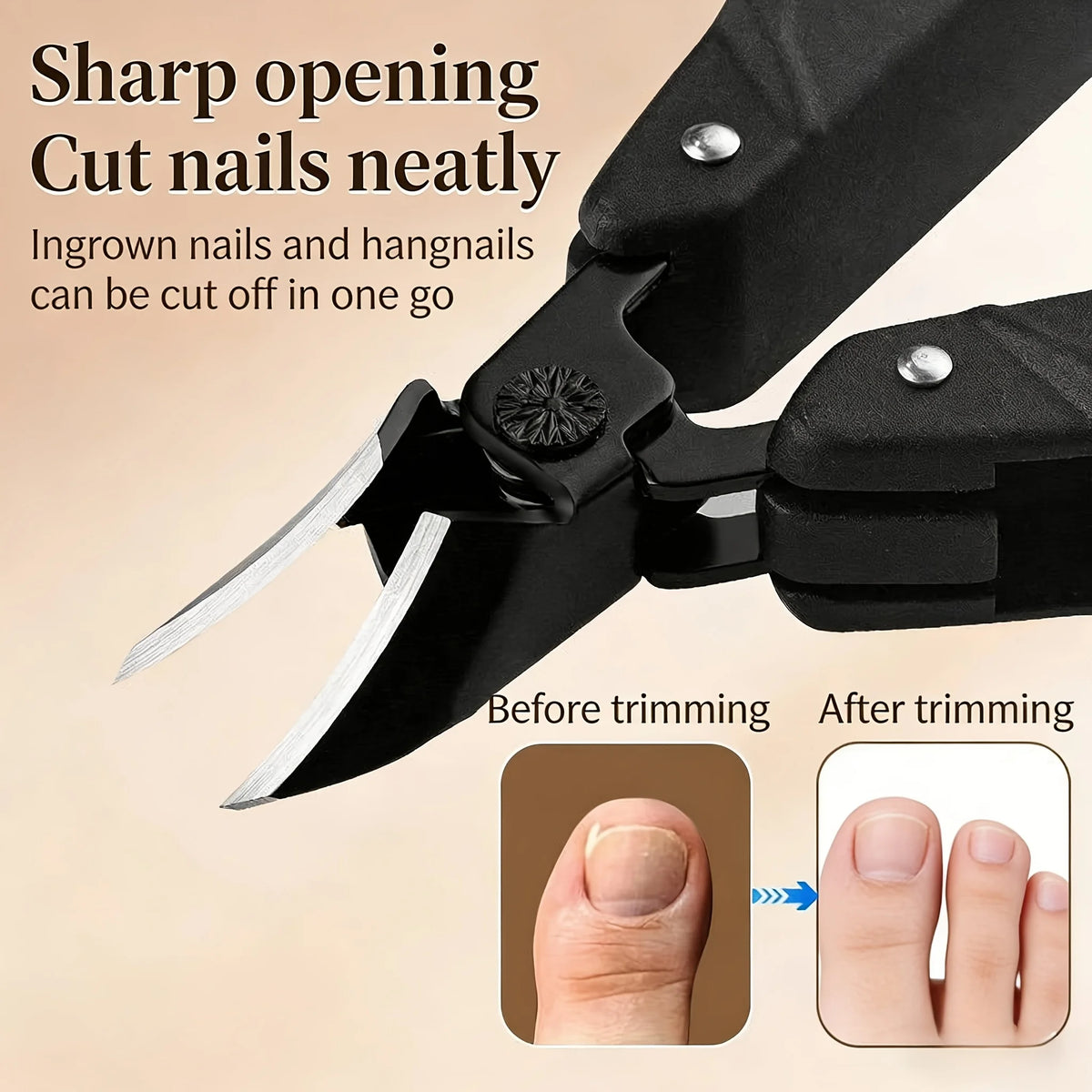 Ouriner Toenail Clippers – Thick Nails, Sharp Blade & Grip Nail Clipper PLUSH