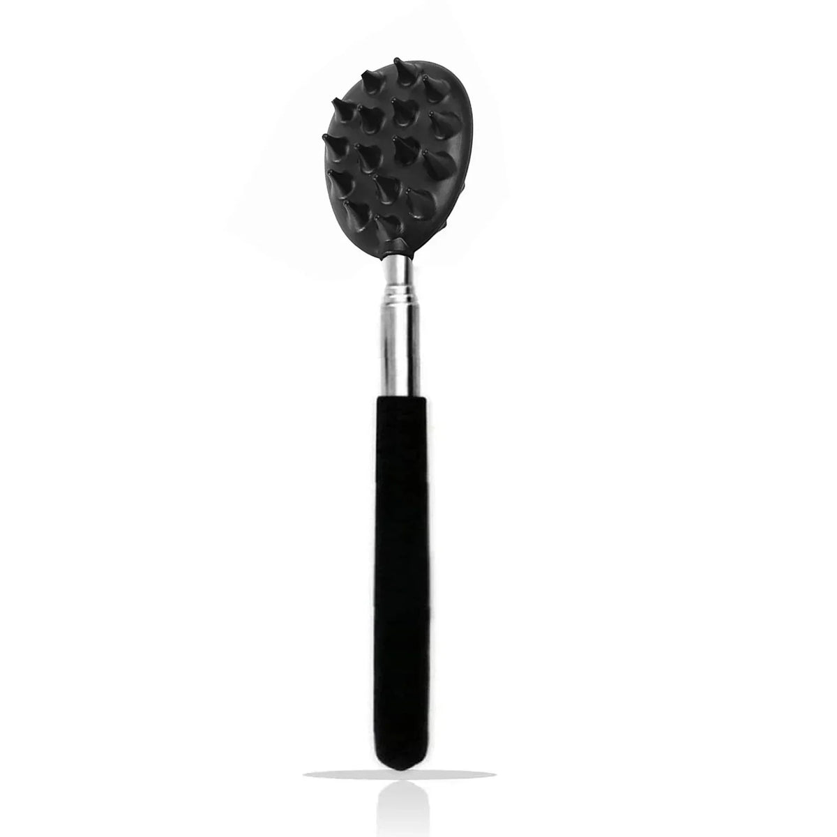 Telescoping Back Scratcher 3-in-1 Set – Extends to 32" Back Scratcher Tool PLUSH Black