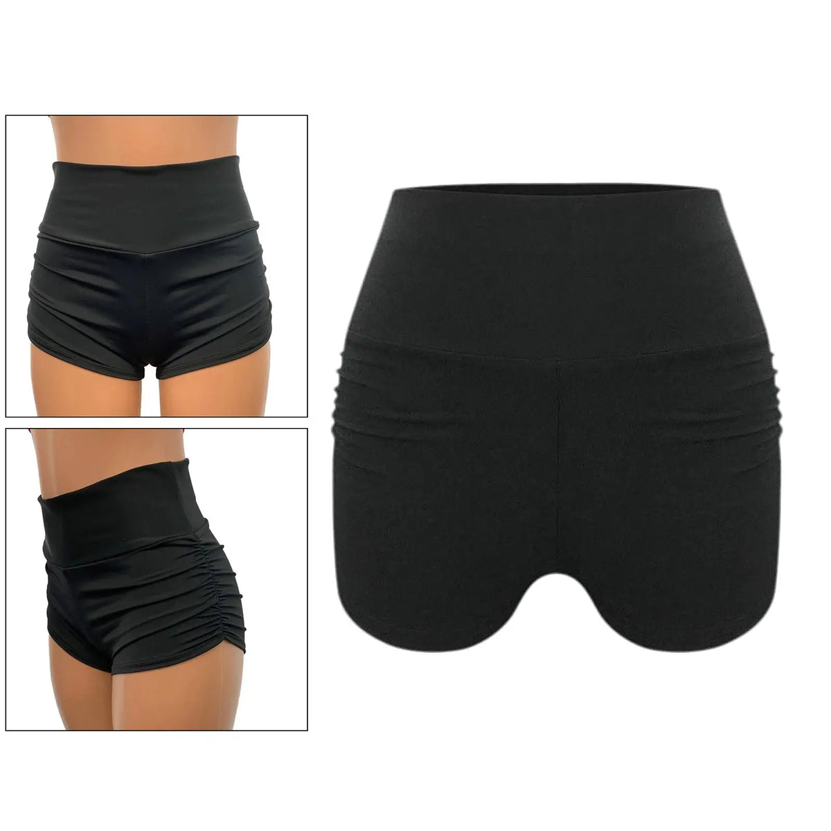 Women High Waist Compression Yoga Shorts – Butt Lift Biker Yoga Biker Shorts PLUSH BlackM