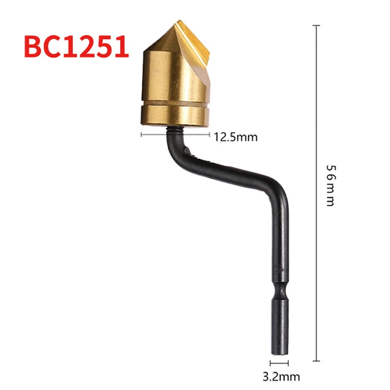 M2 HSS Countersunk Chamfer Cutter – Deburring Edge Trimming Chamfer Cutter Tool PLUSH BC1251