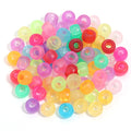 200pcs Glitter Big Hole Acrylic Pony Beads – DIY Jewelry Making Acrylic Pony Beads PLUSH frosted mixed