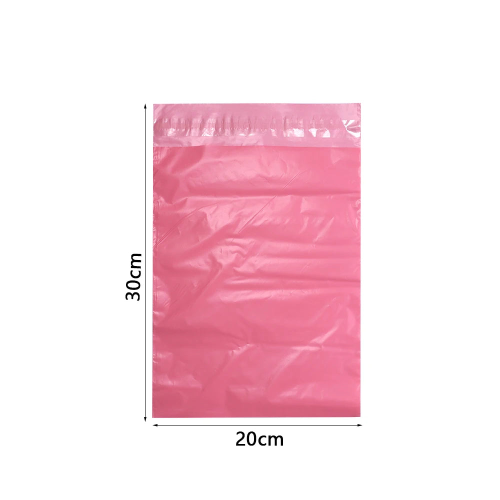 Pink Self-Adhesive Courier Bags | Waterproof Poly Mailers 10–50pcs Courier Packaging Bags PLUSH 20X30cm 50pcs