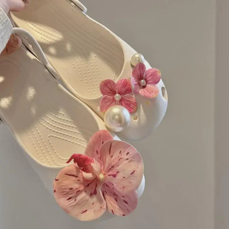 Flower Rhinestone Pearl Shoe Charms Kit – Ballet Shoe Decor Shoe Charm Set PLUSH