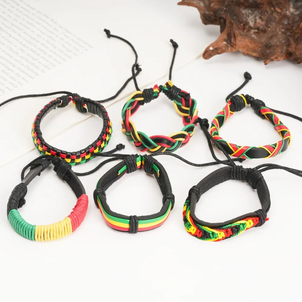 10pcs Leather Bracelet Set – Vintage Handwoven Adjustable Bangles Leather Bracelet Set PLUSH
