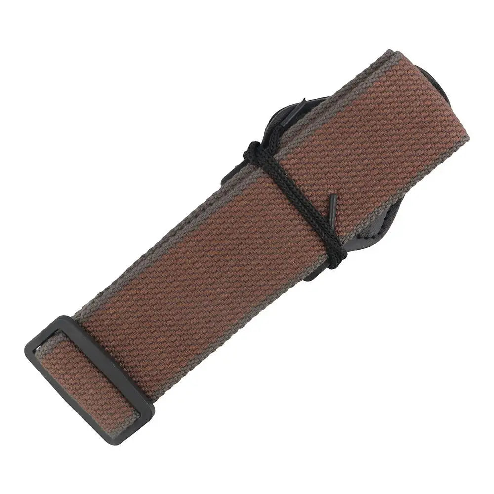 Adjustable Cotton Guitar Strap with Pick Bag – Brown & Black Guitar Strap PLUSH
