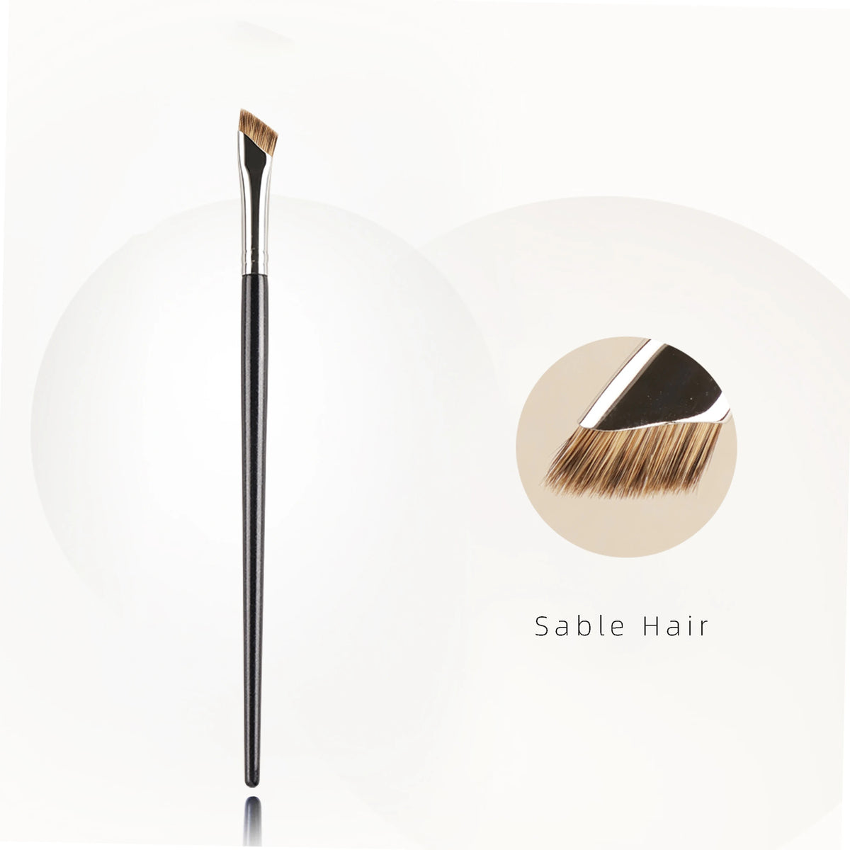 PLUSH Galaxy Angled Eyebrow Brush – Natural Sable Hair Brow Eyebrow Makeup Brush PLUSH