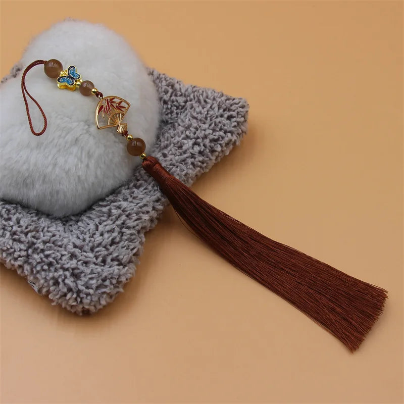 Hanfu Tassel Decoration – Antique Fan Cheongsam Trim | 30cm Garment Tassel Trim PLUSH style 31
