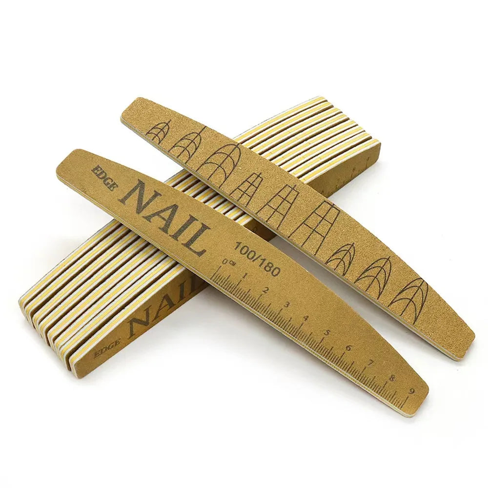 25-Pack Double-Sided Nail Files – Professional Emery Boards Nail File Set PLUSH