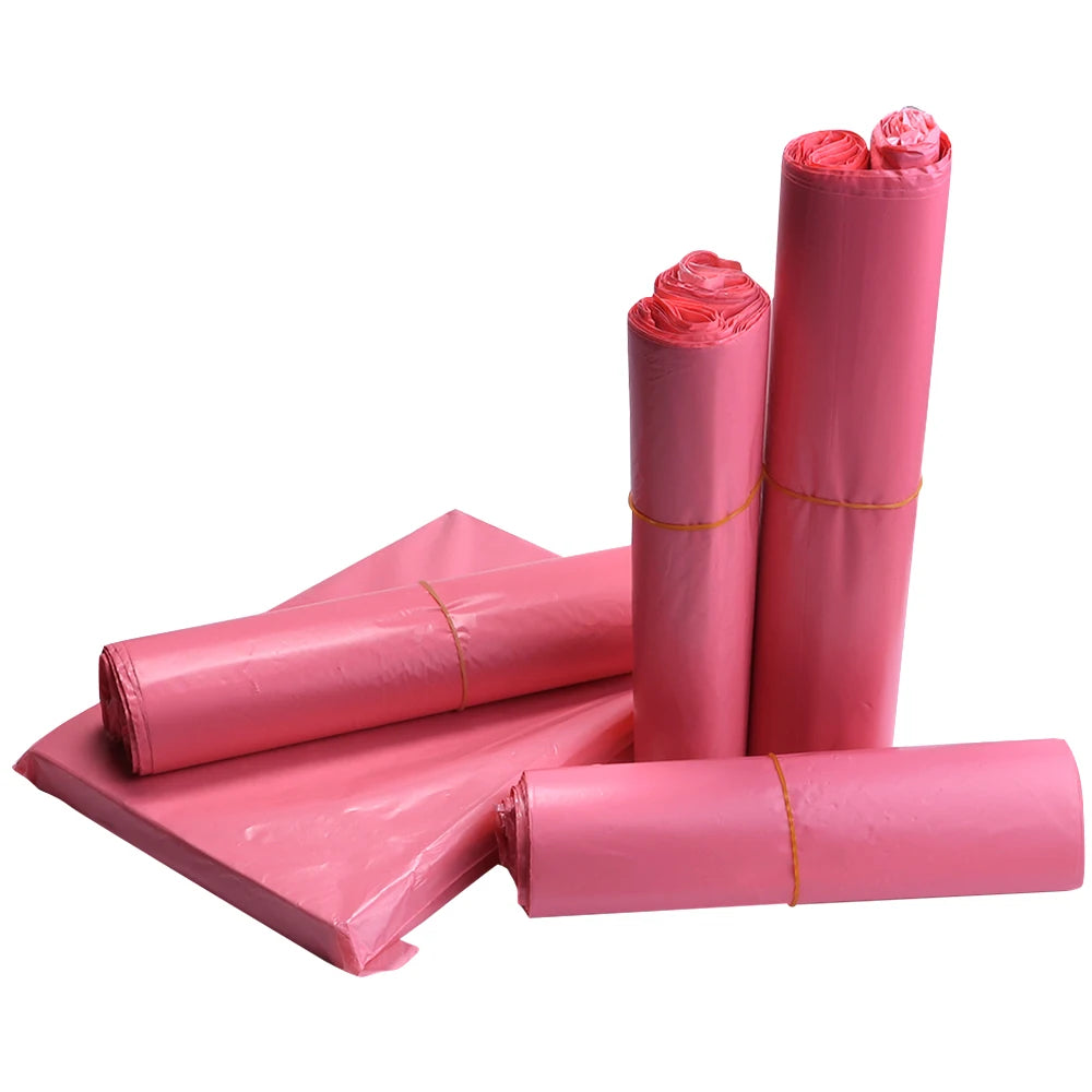Pink Self-Adhesive Courier Bags | Waterproof Poly Mailers 10–50pcs Courier Packaging Bags PLUSH