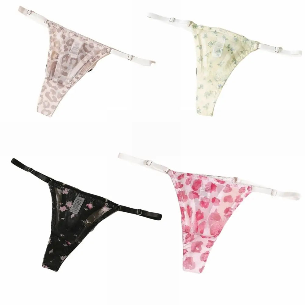 Women's Lace Floral Thong Low Rise Briefs – S to XL Women's Thong Briefs PLUSH