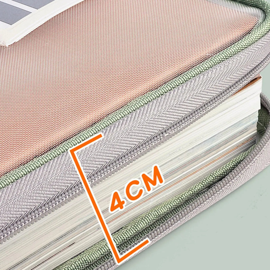 Double-Layer Mesh Zipper Organizer Bag | Large Capacity Document Organizer Bag PLUSH