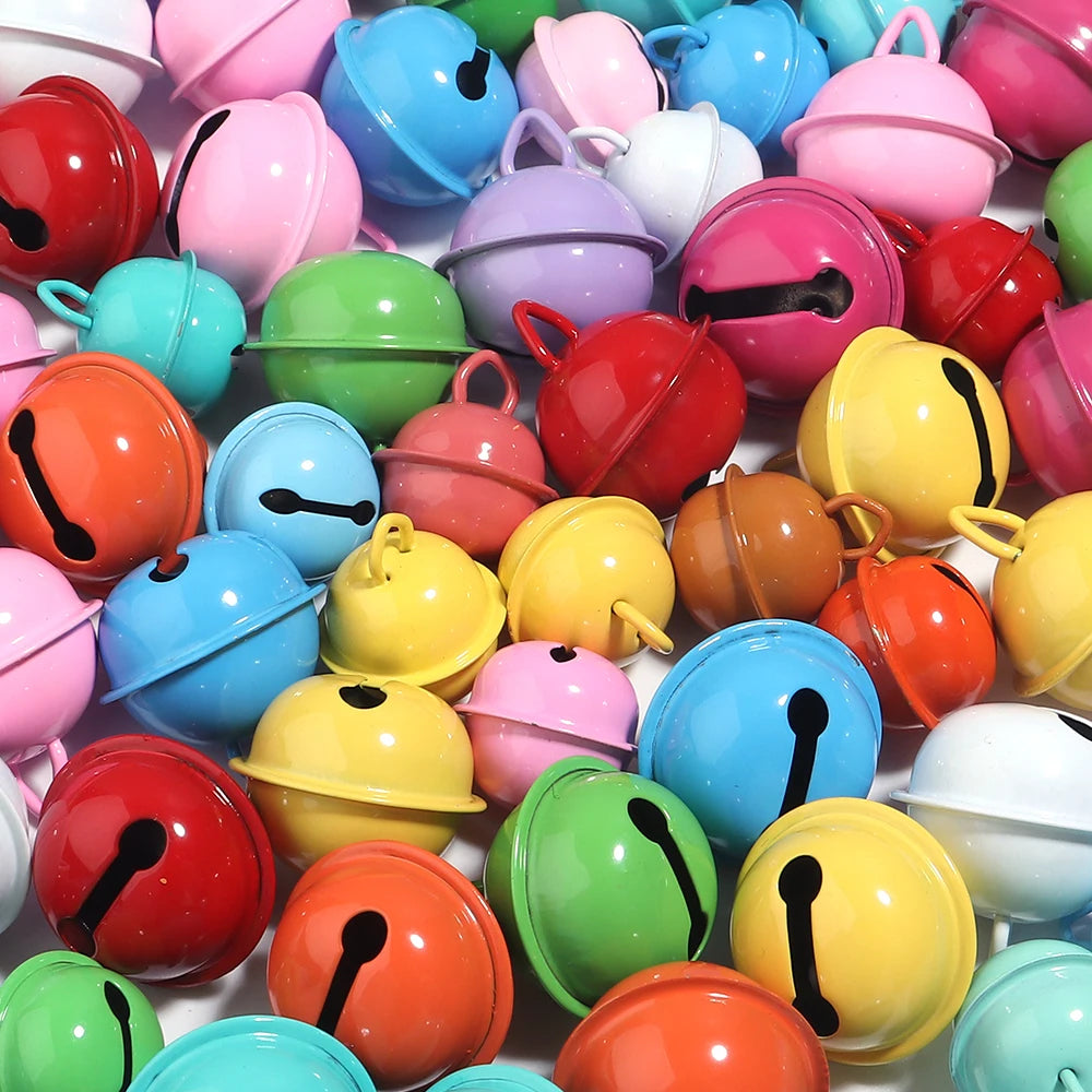 30–60pcs Candy Color Metal Jingle Bells for DIY Jewelry & Décor Jewelry Craft Bells PLUSH