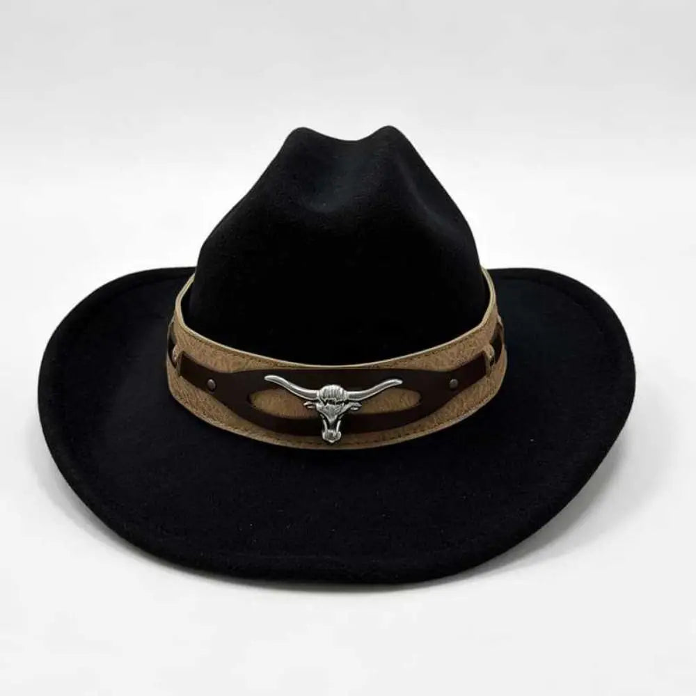 Wide Brim Fedora Hat – Boho Western Cowboy Panama Style Wide Brim Fedora Hat PLUSH