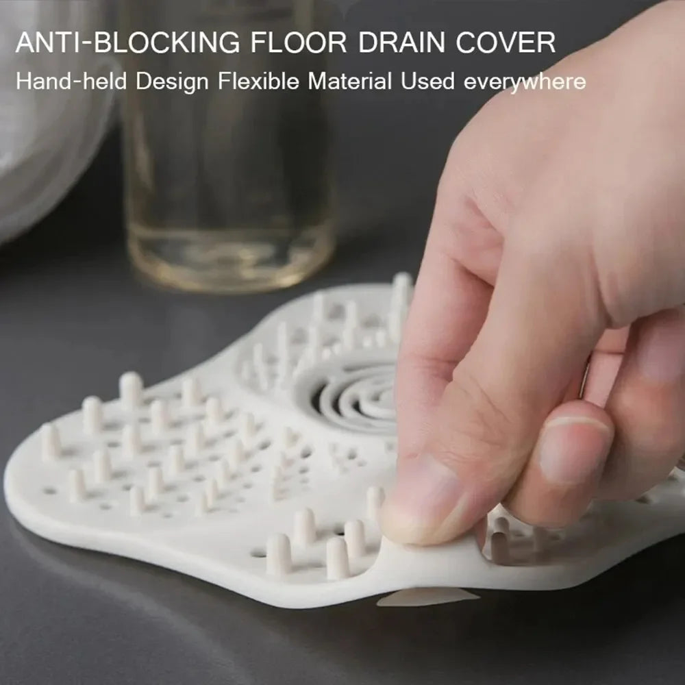 Silicone Hair Catcher Shower Drain Cover & Sink Strainer Drain Hair Catcher PLUSH