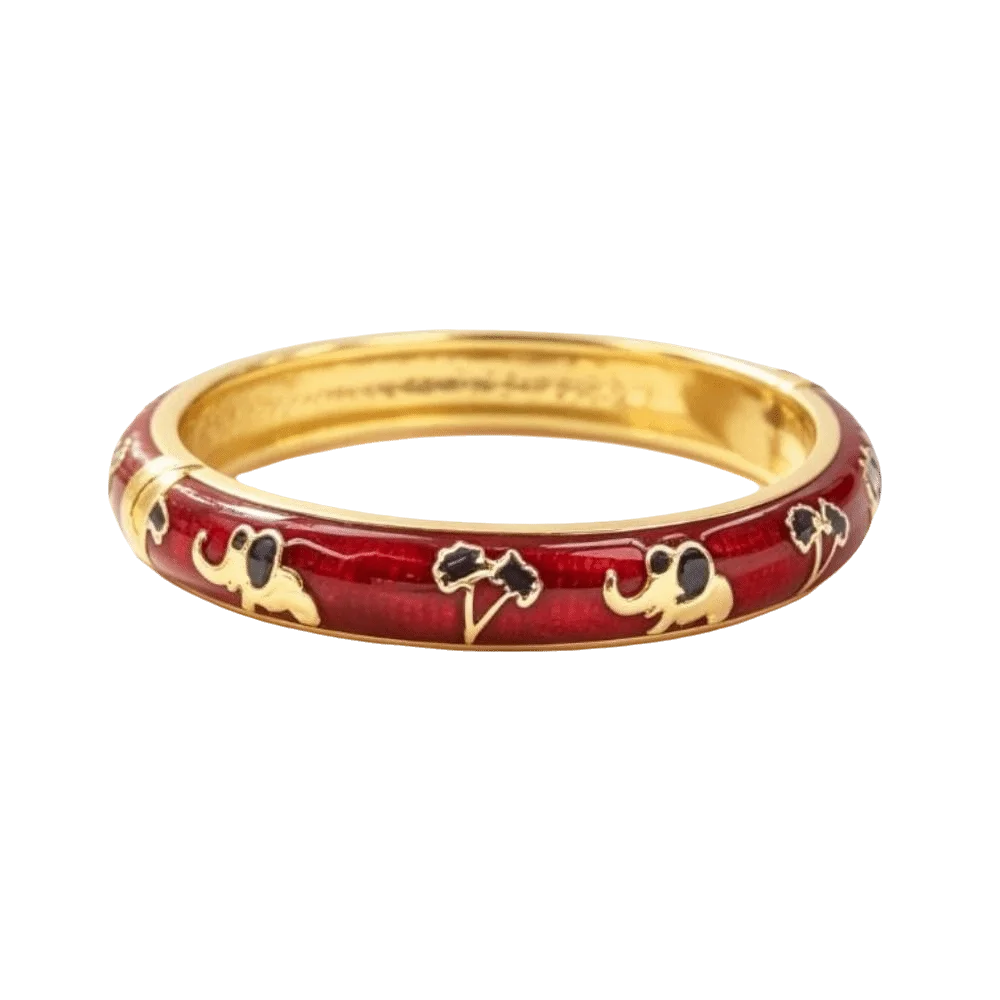 Colorful Cloisonne Enamel Bangle – Floral Butterfly Bracelet Enamel Bangle Bracelet PLUSH Type D