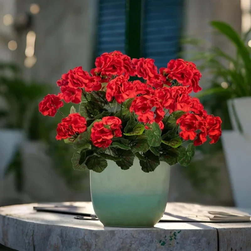 Violet Artificial Silk Flowers – Begonia Geranium Home Decor Artificial Silk Flowers PLUSH
