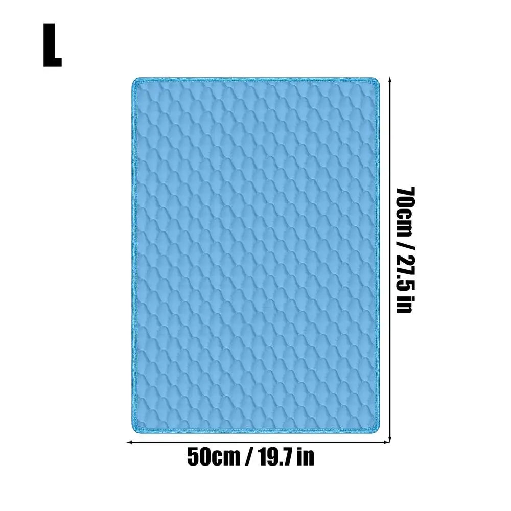 Pet Cooling Mat for Dogs & Cats – Washable Summer Ice Silk Pad Pet Cooling Mat PLUSH 70x50cm