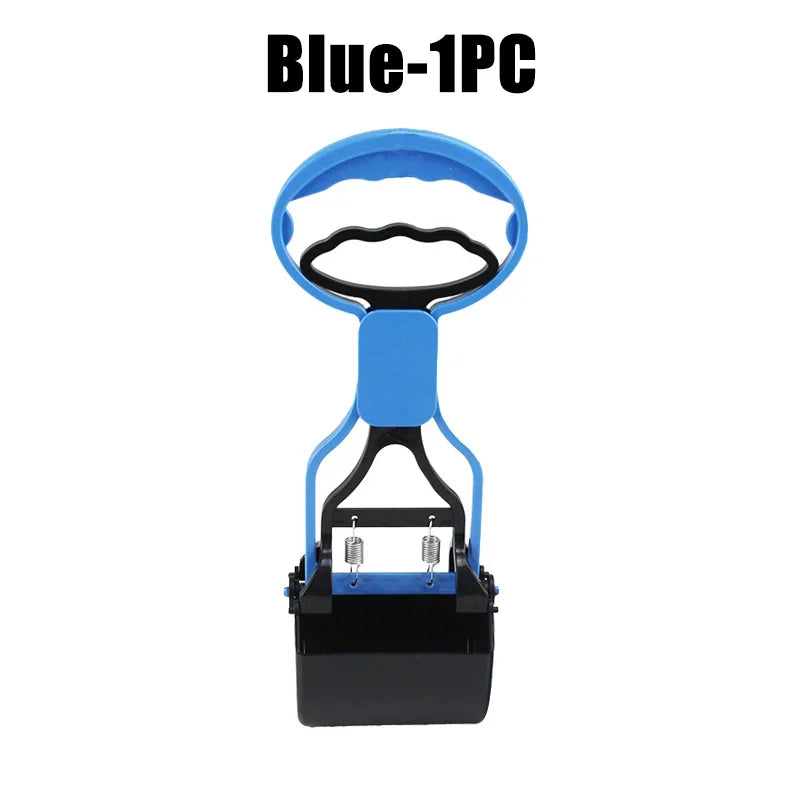 Dog & Cat Pooper Scooper Long Handle Jaw Design 28CM Pet Waste Scooper PLUSH Blue-1PCS