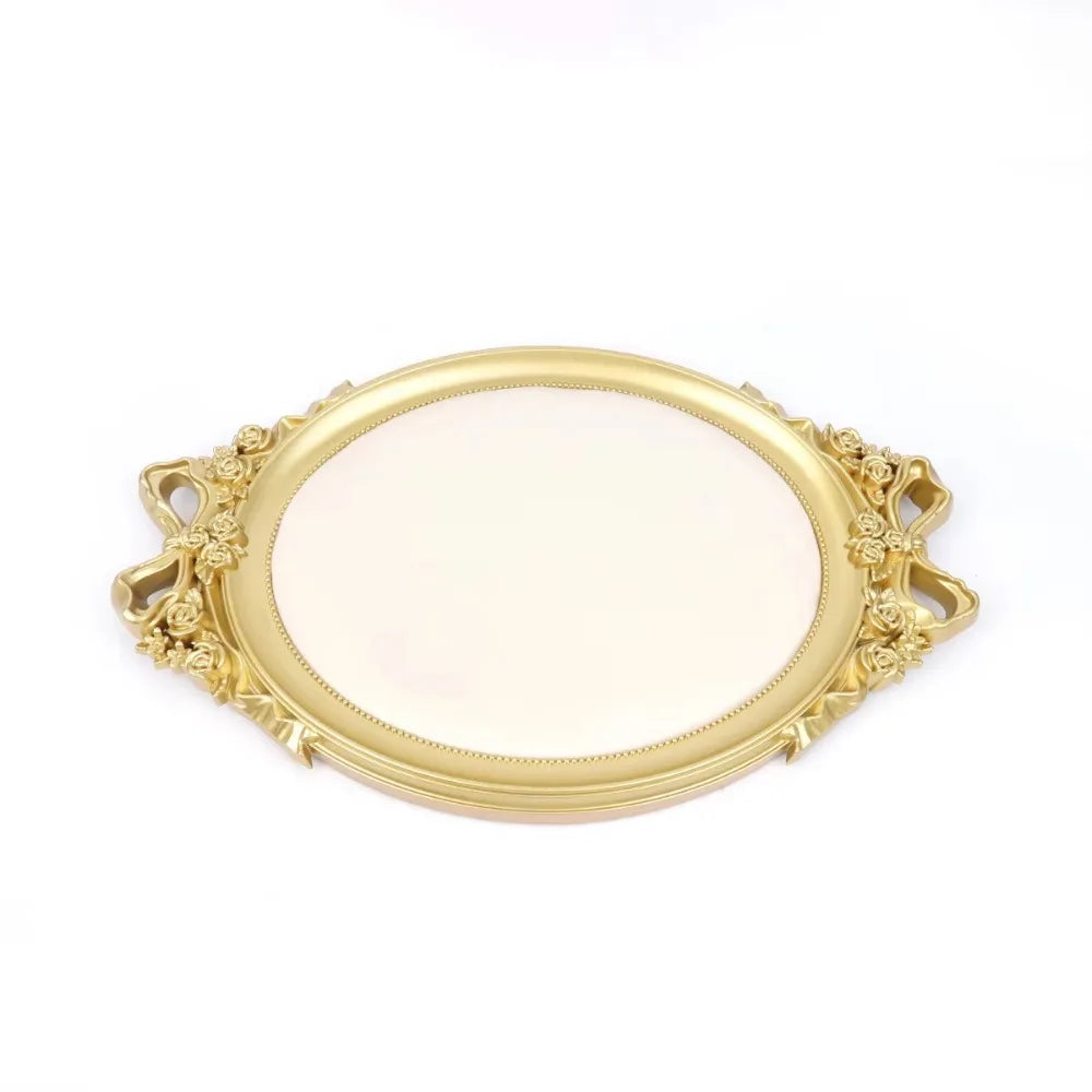 Vintage Velvet Jewelry Display Tray – Retro Organizer Stand Jewelry Display Tray PLUSH Beige