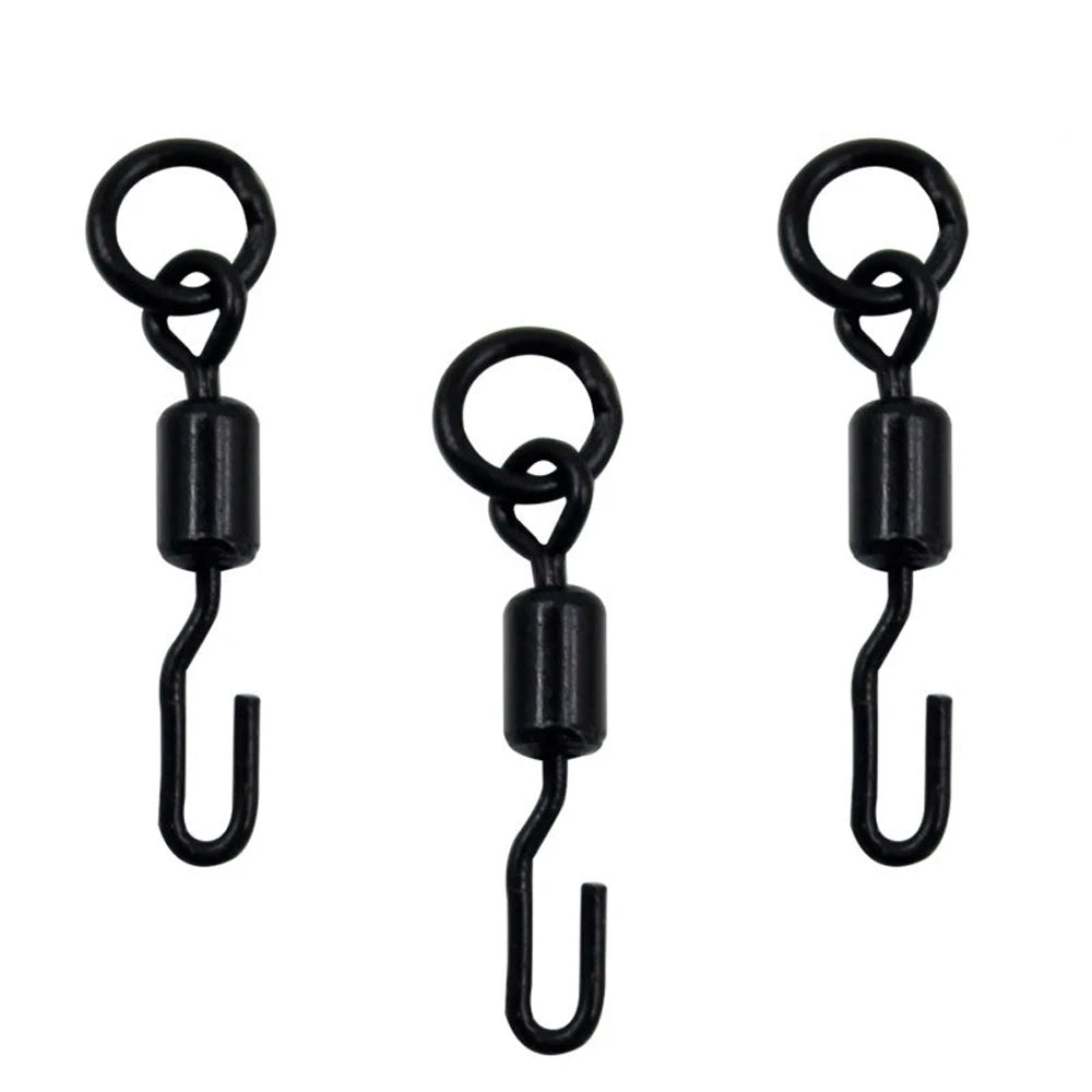 20pcs Quick Change Ring Swivels – Carp Ronnie Spinner Rig Fishing Rig Swivels PLUSH