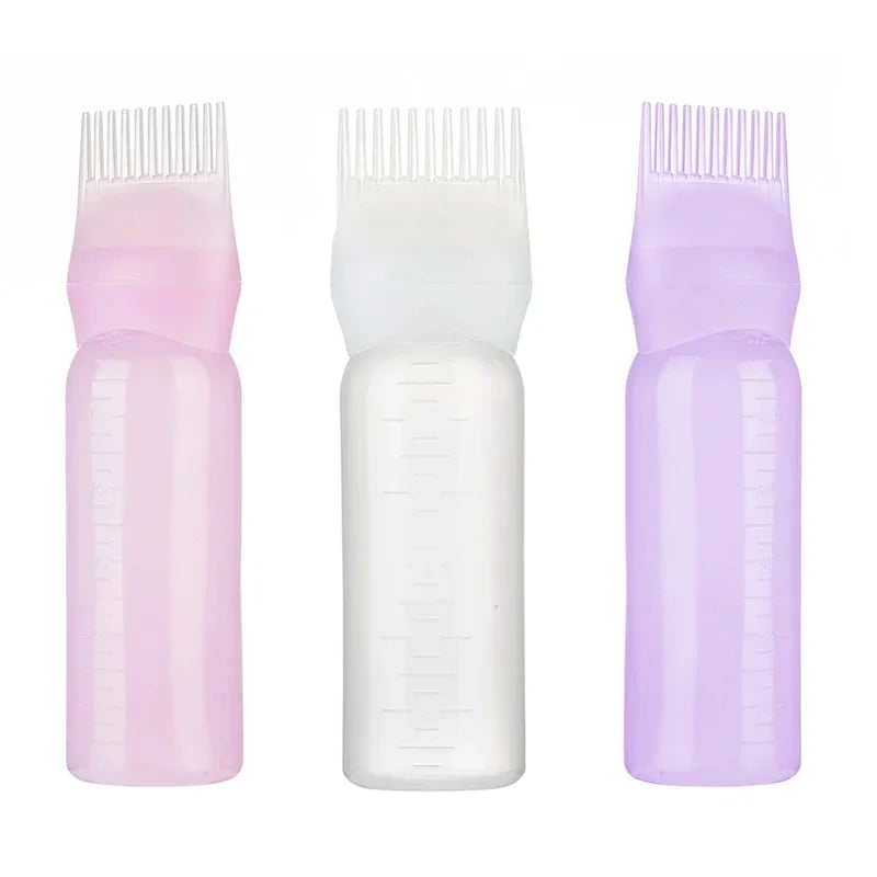3-Pack 180ml Hair Root Scalp Applicator Bottles – Comb Tip Hair Applicator Bottle PLUSH