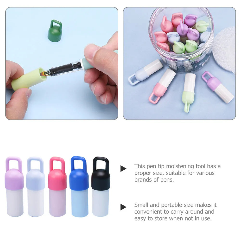 5-Pack Pen Tip Moistener – Anti-Dry Ink Flow Tool for Pens Pen Tip Moistener PLUSH