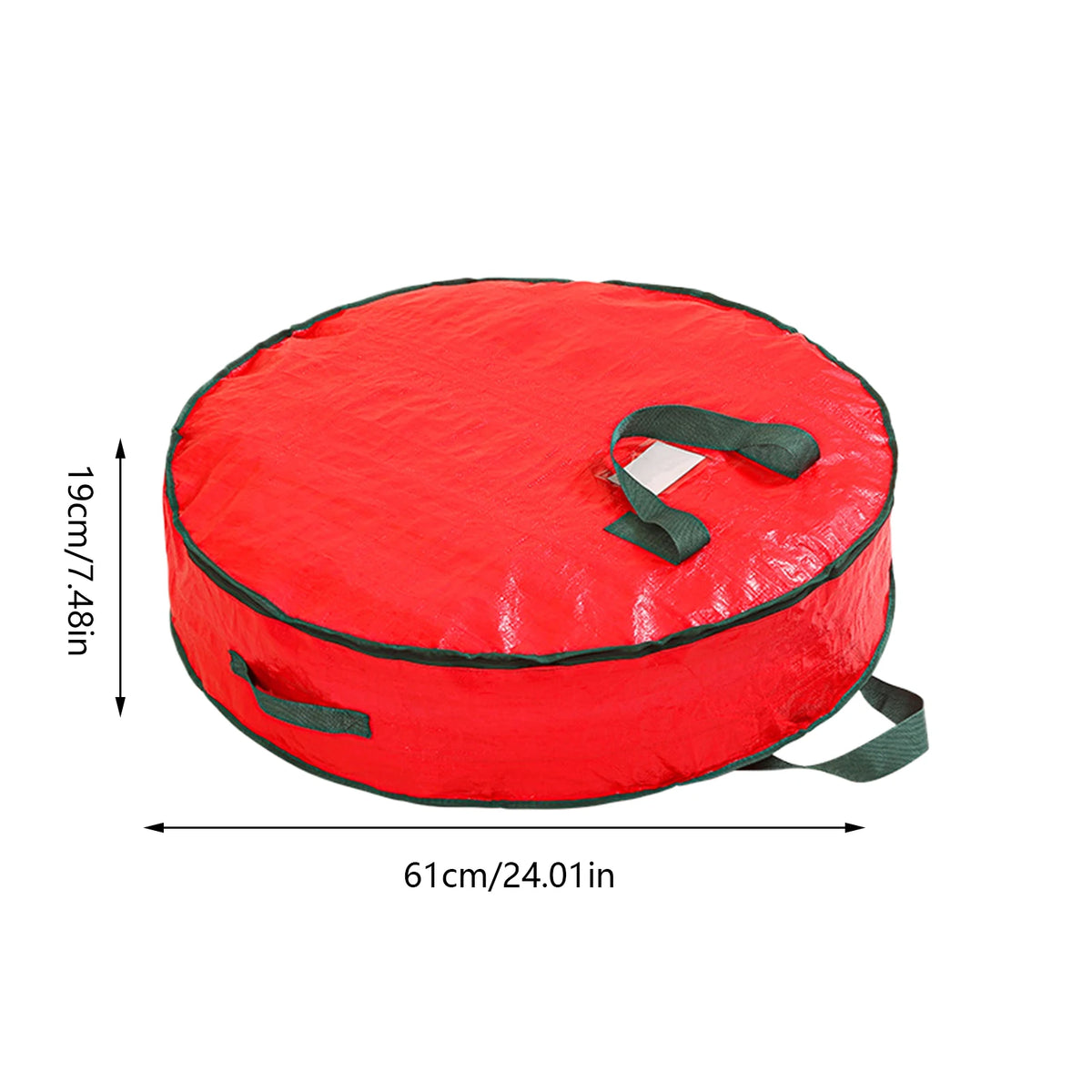 Christmas Wreath Storage Bag with Clear Window – Thickened Wreath Storage Bag PLUSH 24inch 1PC