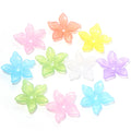 100pcs 20mm Acrylic Flower Bead Caps – DIY Jewelry Making Acrylic Flower Beads PLUSH jelly color
