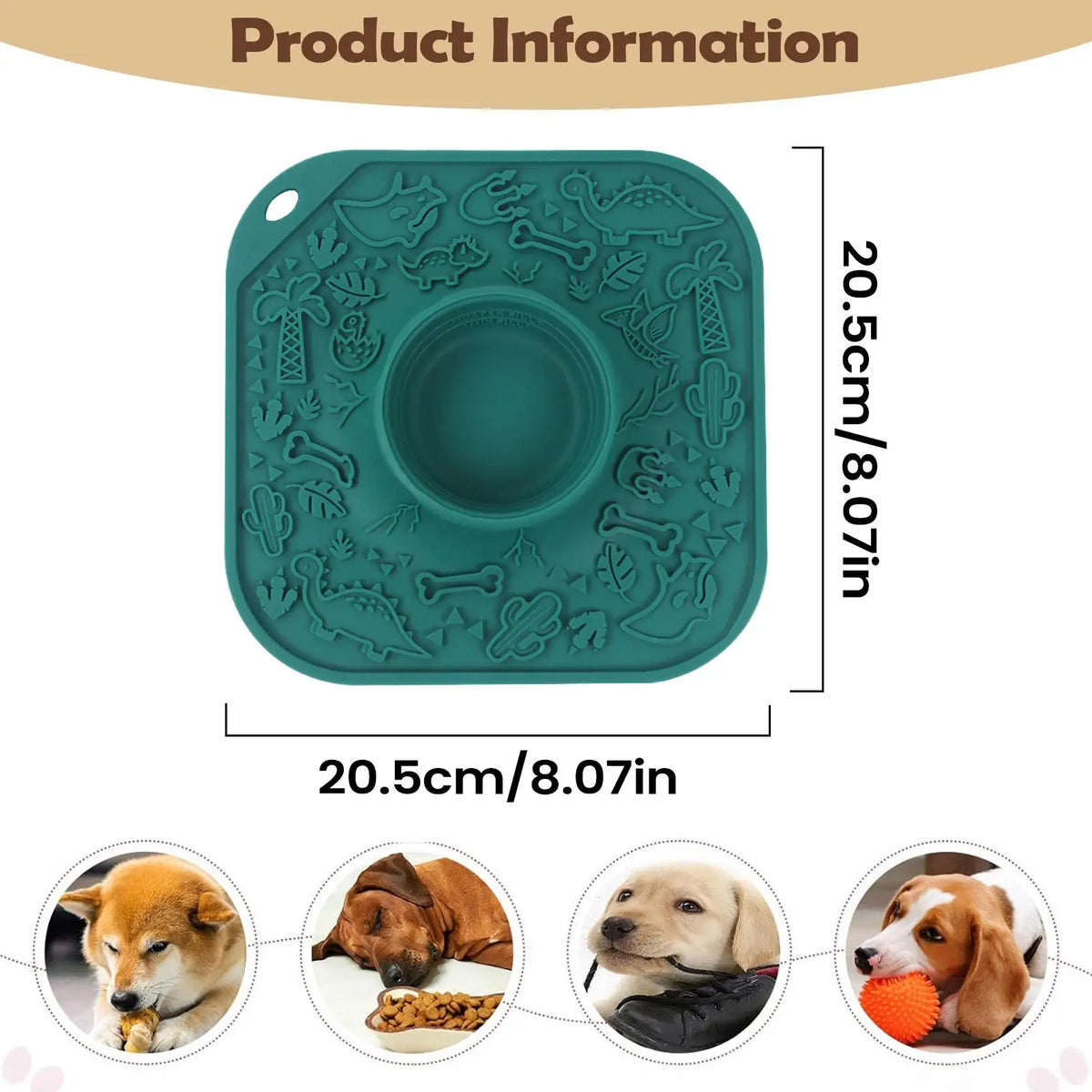 Silicone Dog Lick Mat – Slow Feeder with Suction Cup Dog Slow Feeder Mat PLUSH