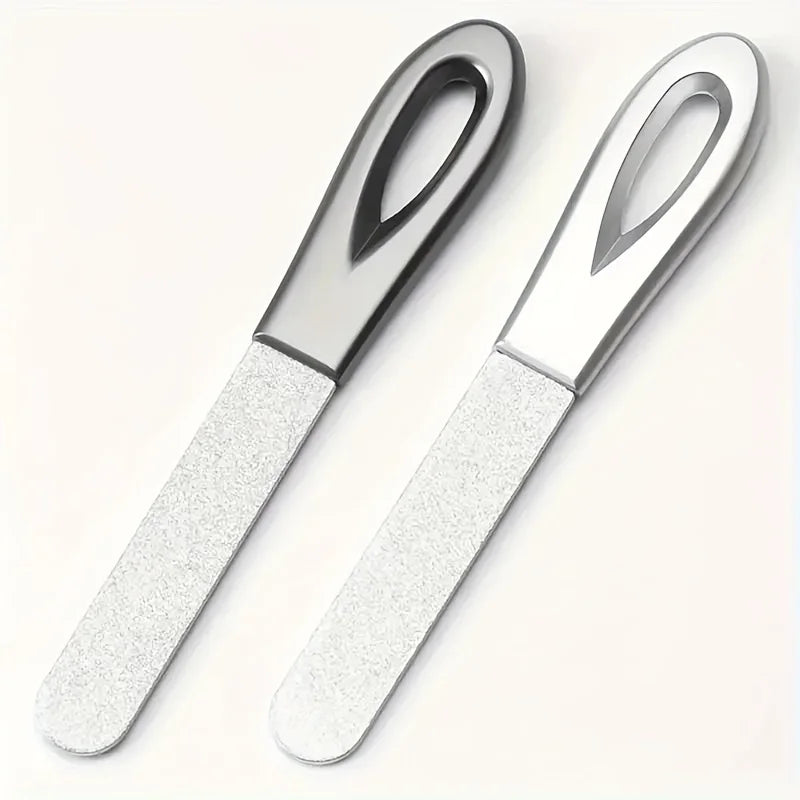 Diamond Grit Stainless Steel Nail File for Hard & Thick Nails Diamond Nail File PLUSH