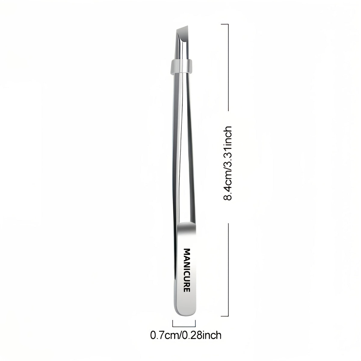 Slant Tip Stainless Steel Eyebrow & Eyelash Tweezers Eyebrow Tweezers PLUSH