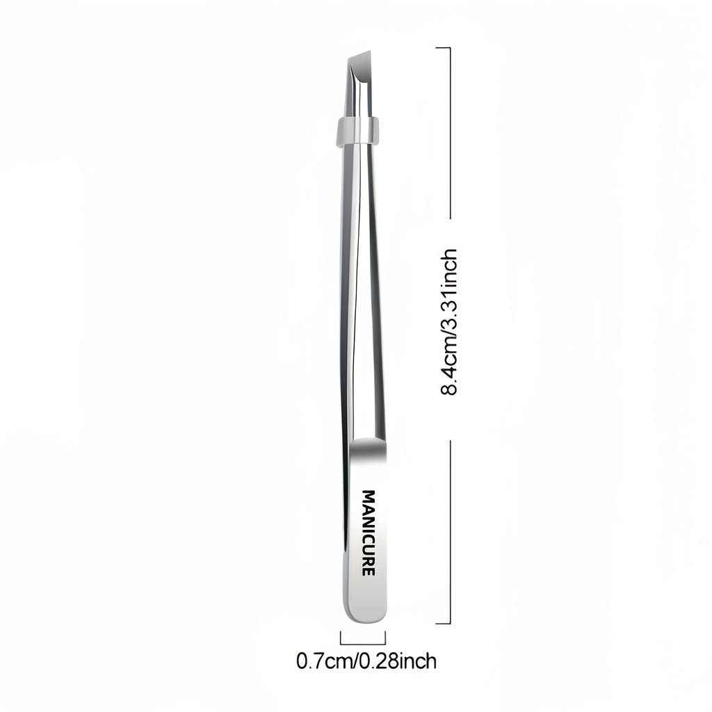 2pcs Stainless Steel Eyebrow & Eyelash Tweezers Applicator Set Eyebrow Tweezers PLUSH