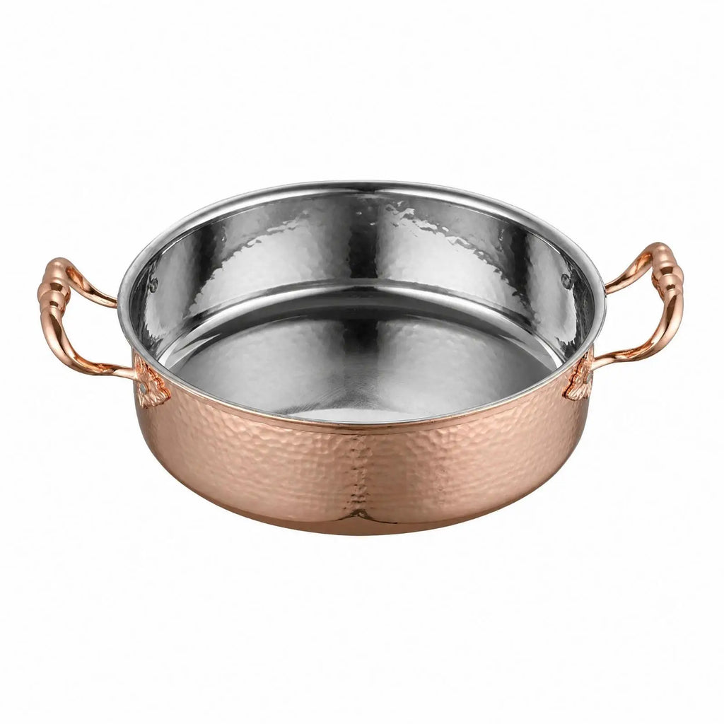 Stainless Steel Hot Pot with Leaf Handles | Shabu Shabu Hot Pot Cookware PLUSH