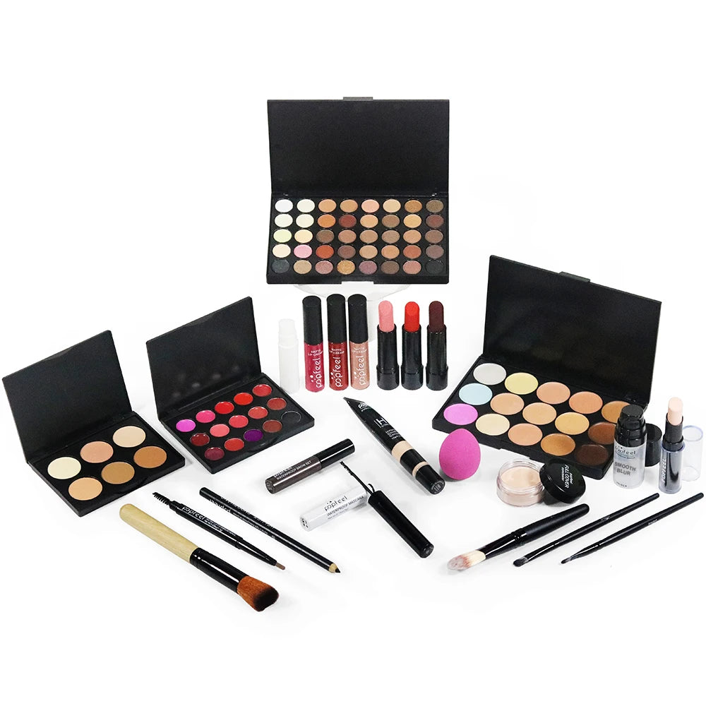 POPFEEL 24-Piece Festival Makeup Set – Complete Cosmetic Kit Makeup Gift Set PLUSH