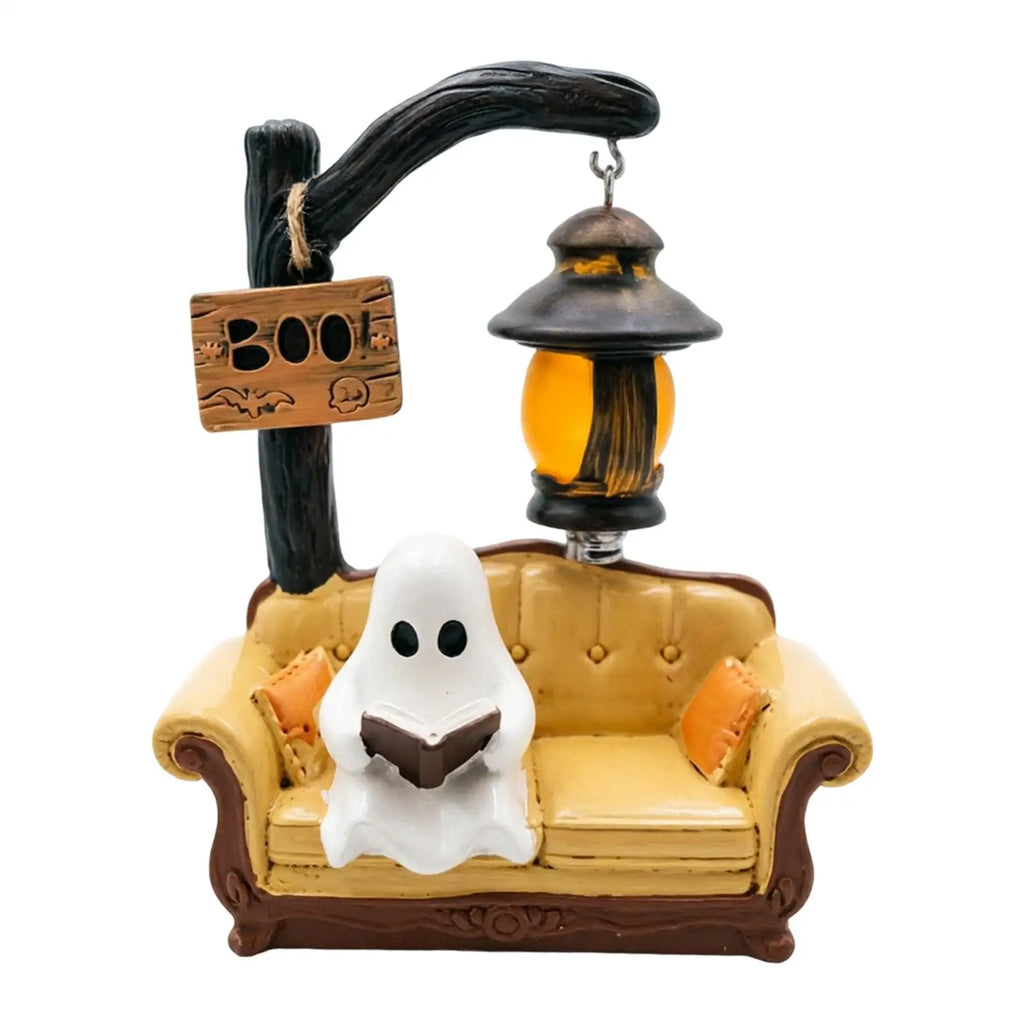 3D Resin Ghost Reading Night Light – Halloween Desk Lamp LED Decorative Lamp PLUSH