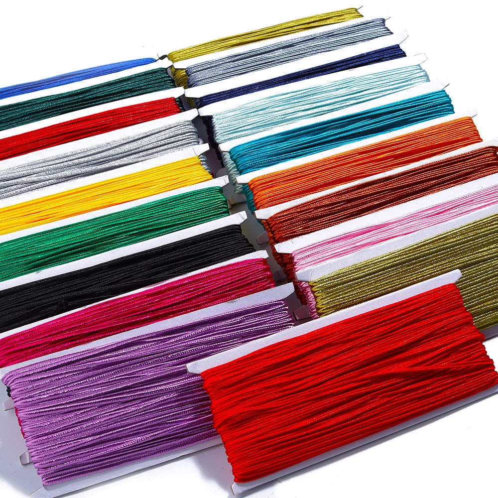 30 Yards Shiny Lurex Soutache Cord – Multicolor Braided Rope Braided Jewelry Cord PLUSH