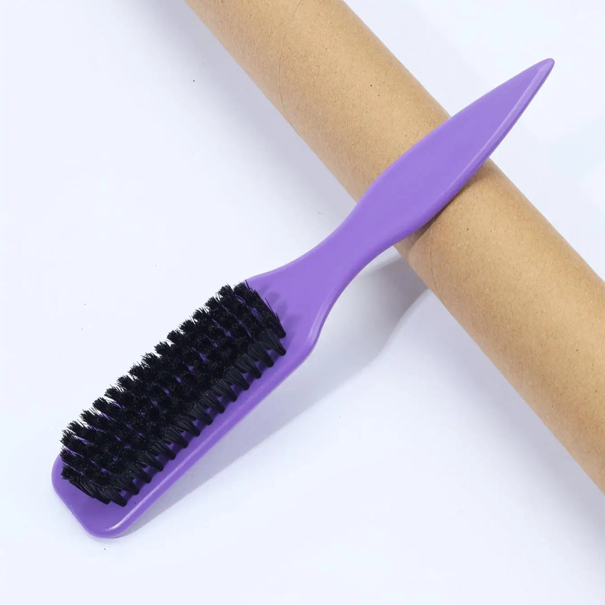 Slick Back Hair Brush – Edge Control, Ponytail & Bun Styling Hair Styling Brush PLUSH purple