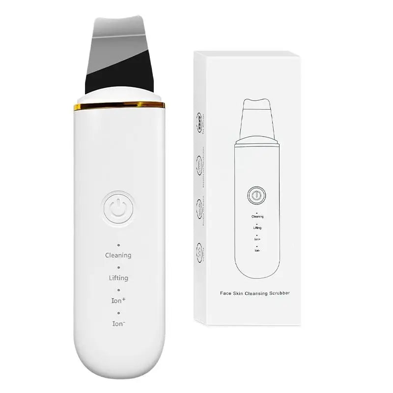 Ultrasonic Skin Scrubber Face Spatula – Cavitation Peeling Tool Facial Cleansing Device PLUSH Only Device