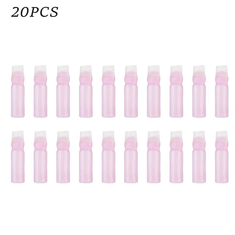 180ml Hair Oil Applicator Bottle – 10 or 20 Pack Refillable Hair Applicator Bottle PLUSH Pink 20pcs