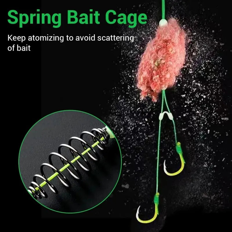 5-Pack Fluorescent Green High Carbon Steel Fishing Hooks #8-#9 Fishing Hooks PLUSH