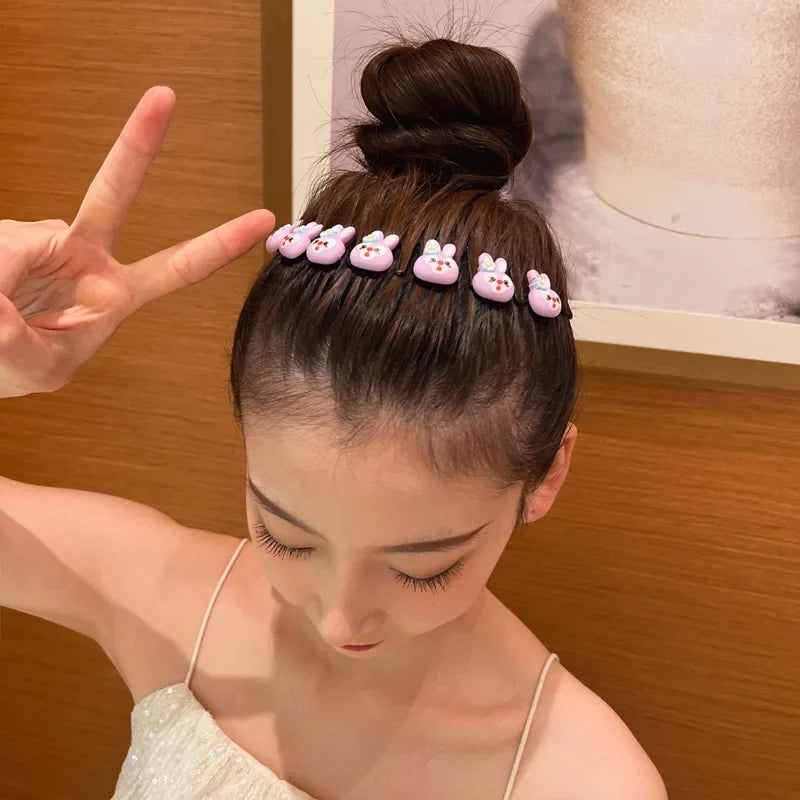 Y2K Star Heart Colorful Hair Comb Clips – Girls Hair Accessories Hair Comb Clip PLUSH