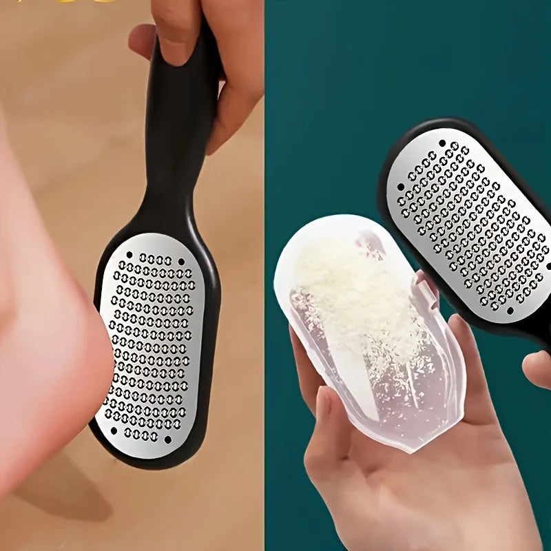 Stainless Steel Foot File & Callus Remover with Splash Guard Foot File Rasp PLUSH