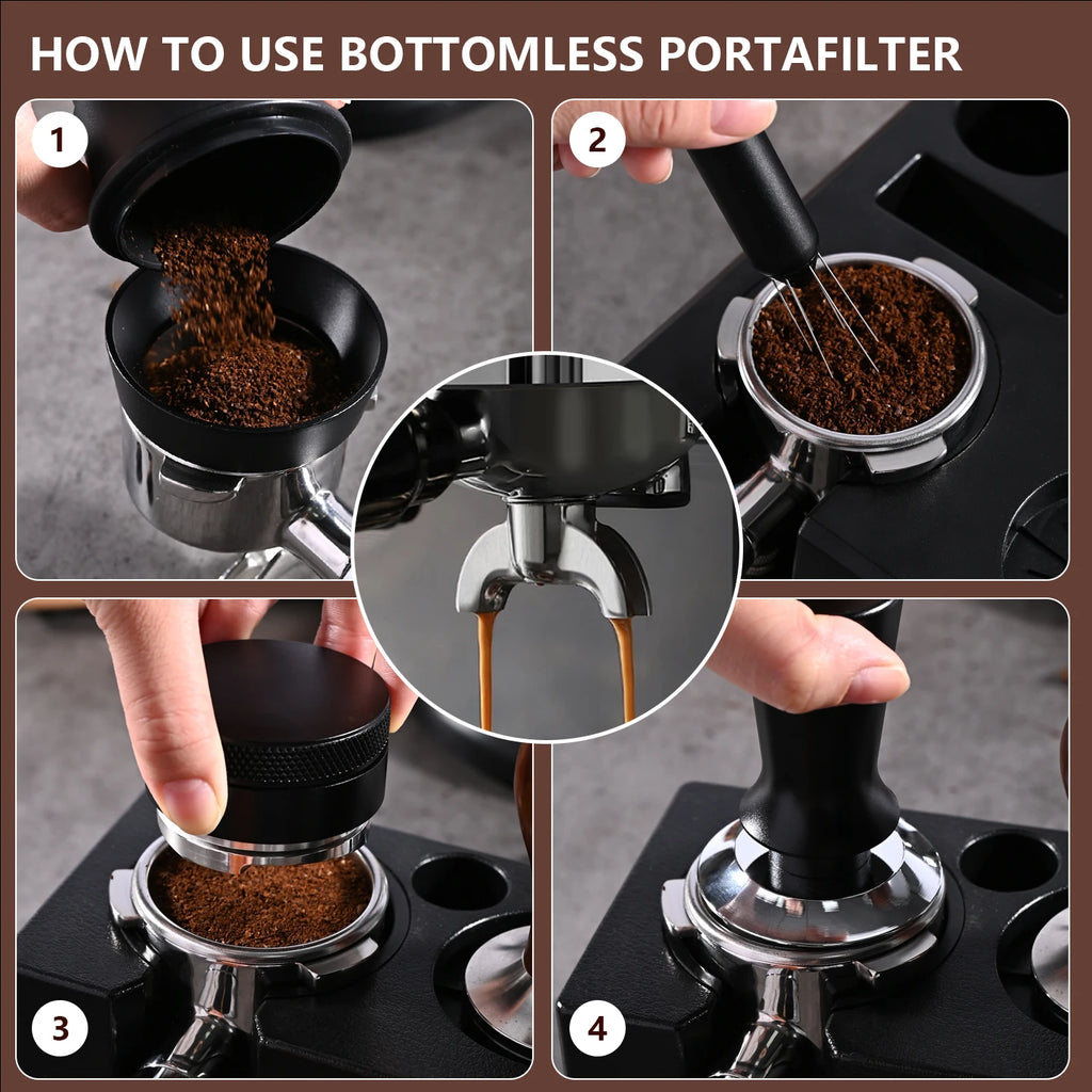 54mm Double Spout Portafilter for Breville 870/880 & Solis Coffee Portafilter PLUSH