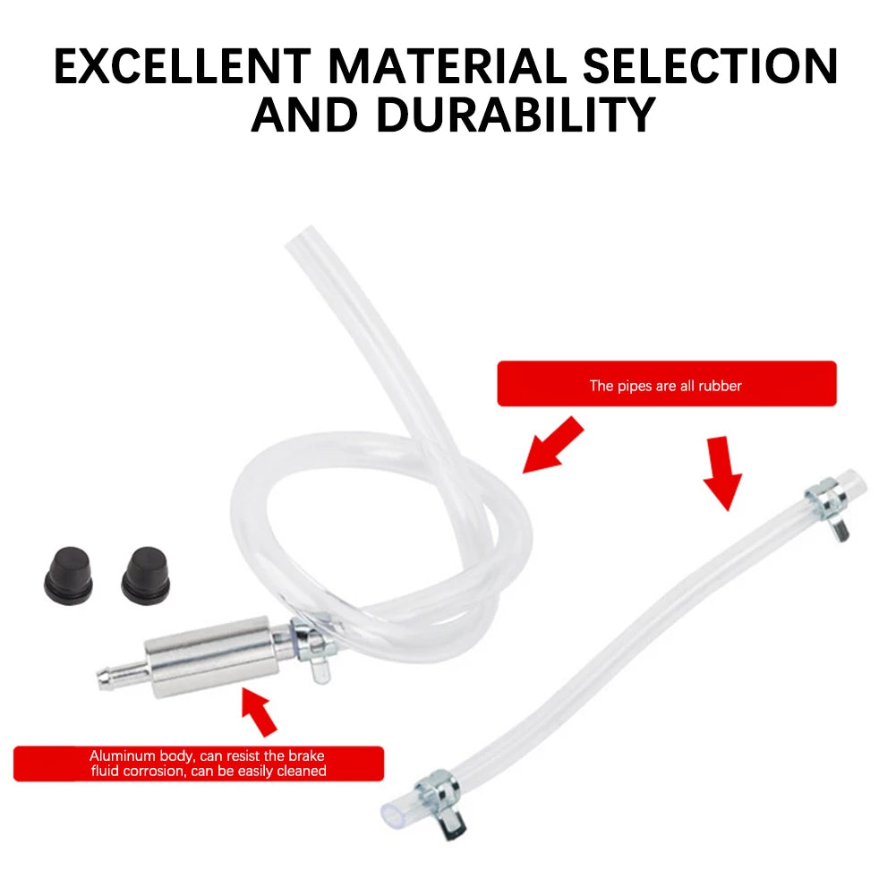 Motorcycle Brake Bleeder Kit – One-Way Check Valve Hose Brake Bleeder Kit PLUSH