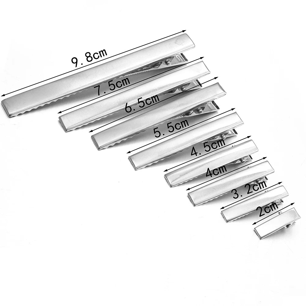Metal Alligator Hair Clip Bases 20-50pcs | DIY Jewelry Making Hair Clip Findings PLUSH