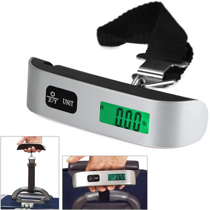 50kg Digital Hanging Luggage Scale – LCD, Portable Travel Digital Luggage Scale PLUSH 50kg 10g 1