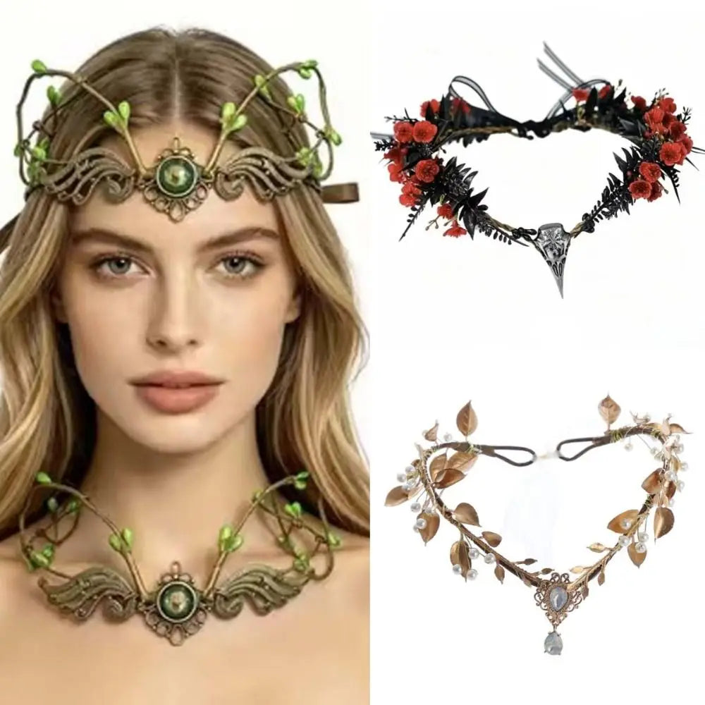 Flower Vine Elven Crown Fairy Tiara Floral Wreath Headpiece Floral Crown Headpiece PLUSH