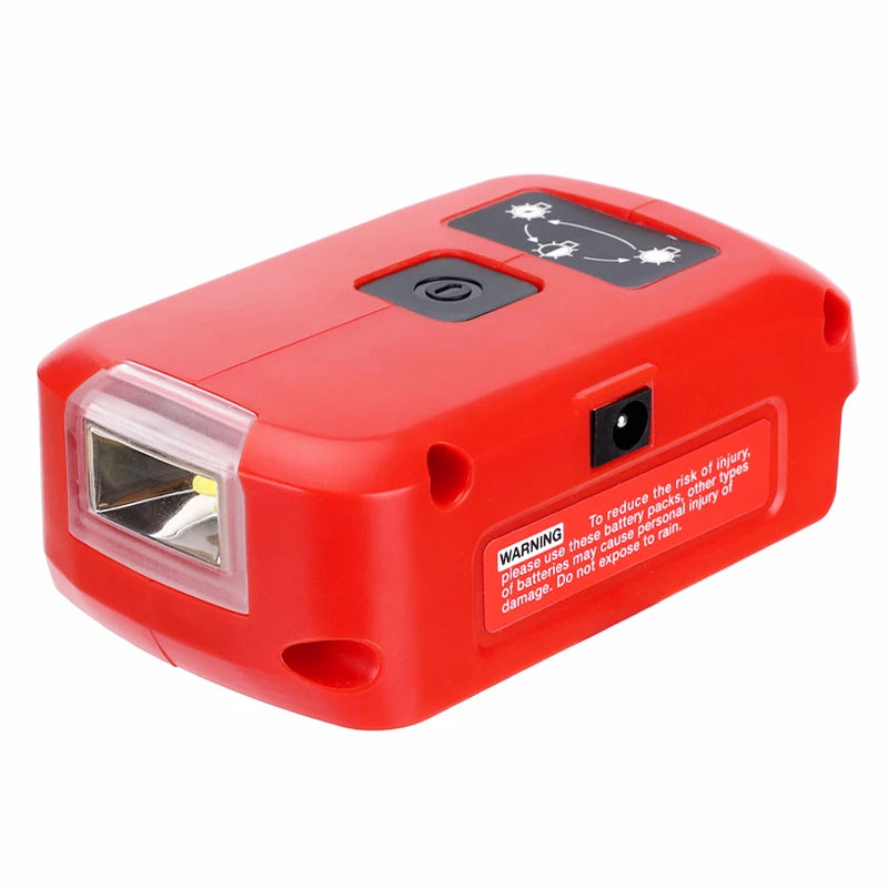 Craftsman 20V Battery Adapter – LED Work Light, Dual USB & 12V DC Battery Adapter PLUSH