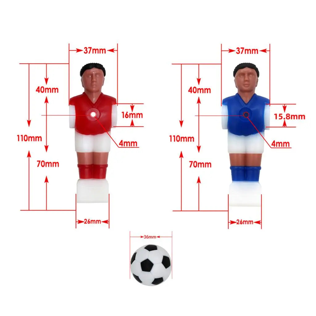 22pcs Foosball Men Replacement Set with Ball – Resin & Plastic Foosball Replacement Parts PLUSH